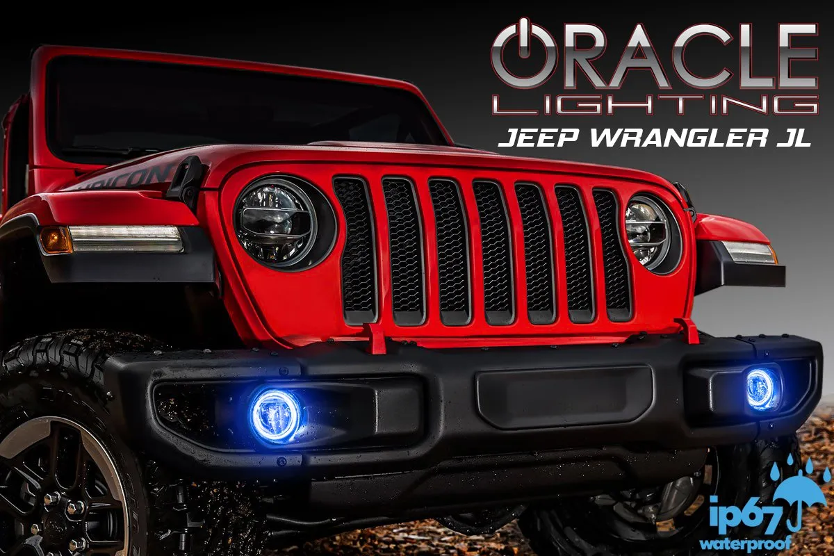 ORACLE Lighting 2018-2024 Jeep Wrangler JL LED Surface Mount Fog Light Halo Kit
