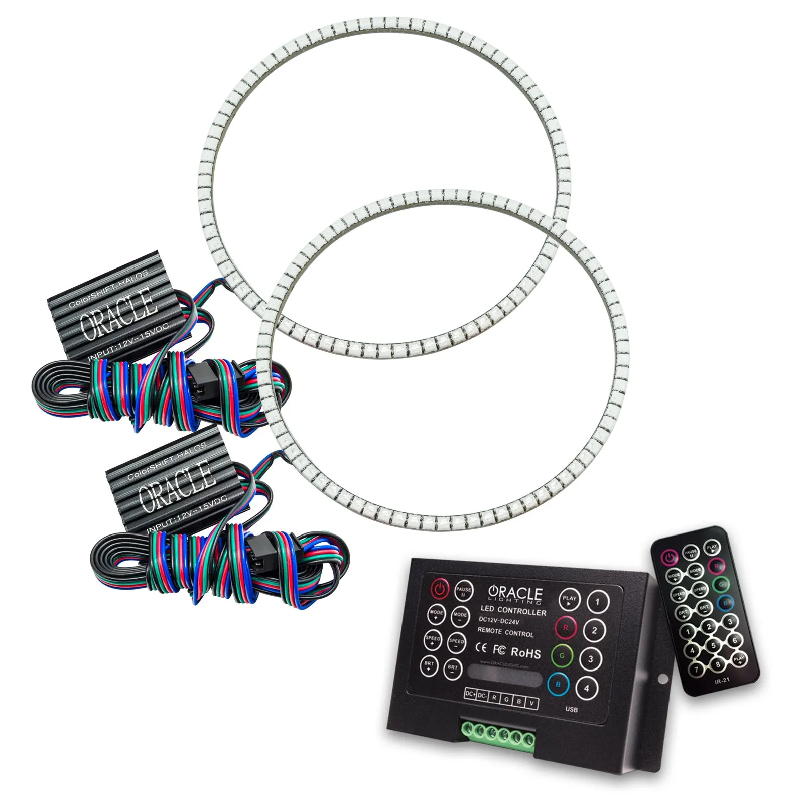 ORACLE Lighting 2020-2024 Jeep Gladiator JT LED Headlight Surface Mount Halo Kit