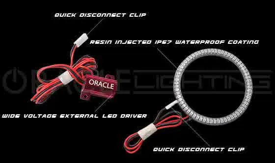 Oracle Waterproof LED Halo Kit Jeep Gladiator JT / Wrangler JL (18-21) [Surface Mount] Multiple Color