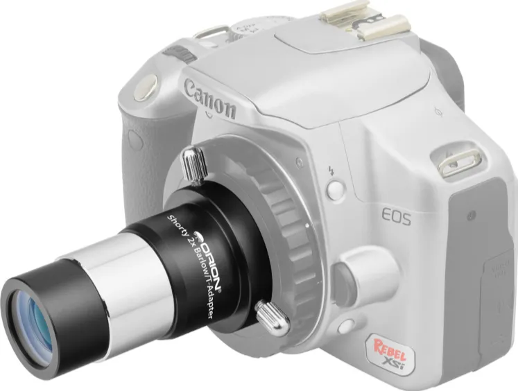 Orion Shorty 2x Barlow Lens and Camera T-Adapter - 1.25-inch