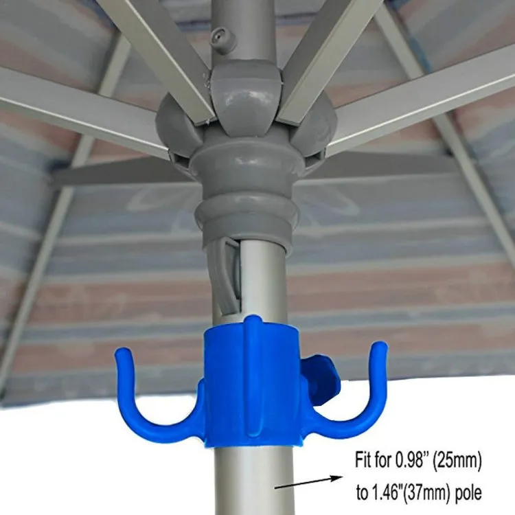 Outdoor Beach Umbrella Hook Nail Four Legs Hooks Garden Umbrella Plastic Four Prongs Hanger(Blue)