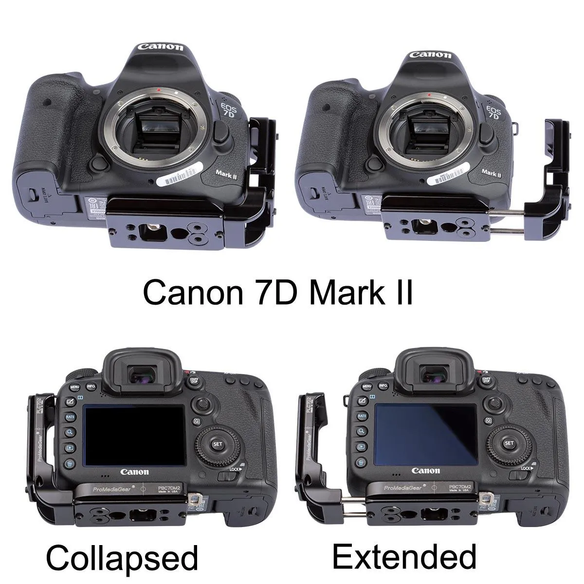 PLC7D2x Arca-Swiss L-Bracket for Canon 7D Mark 2 and Mark I (Original)