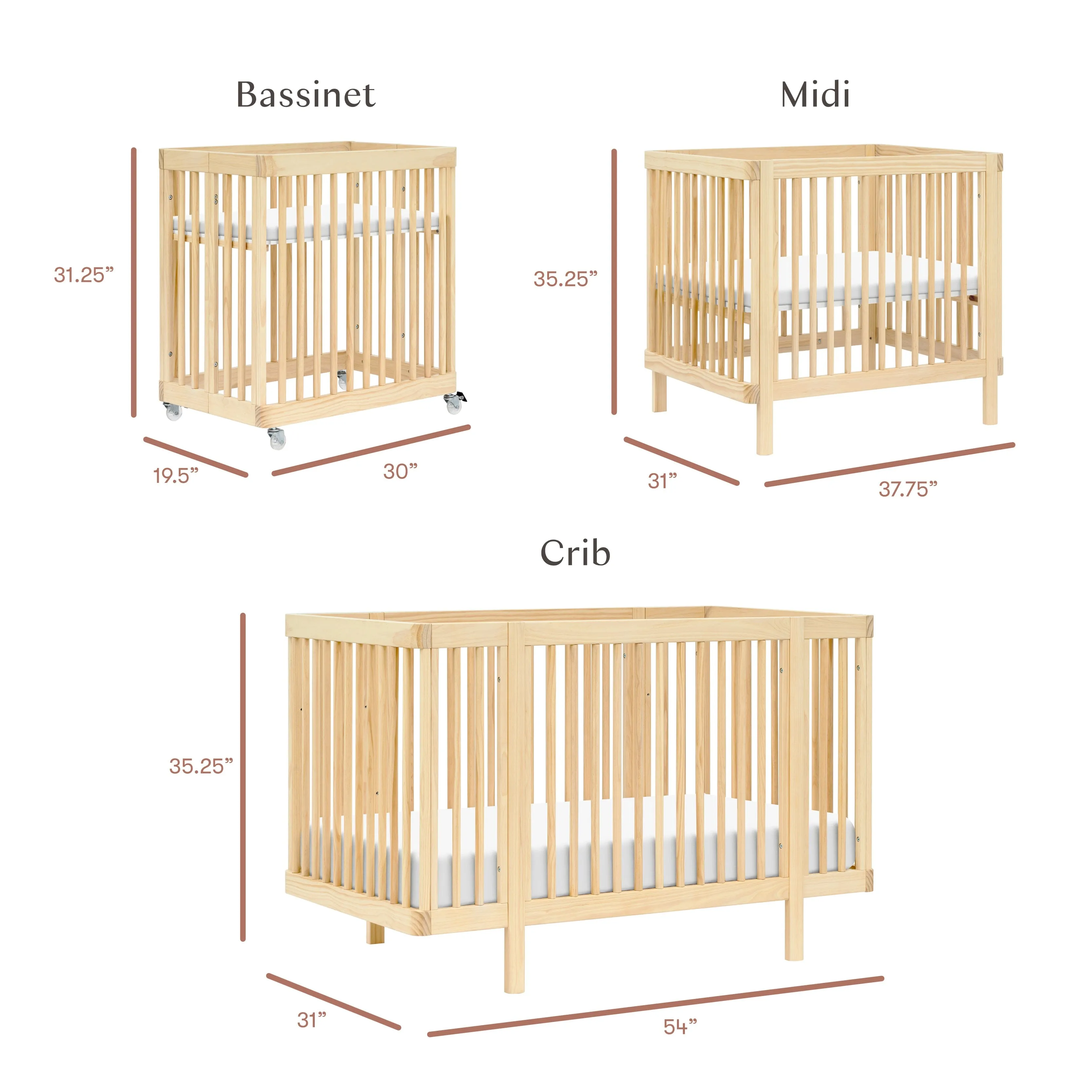 Pogo 8-in-1 Convertible Crib with All-Stages Conversion Kits | Blonde