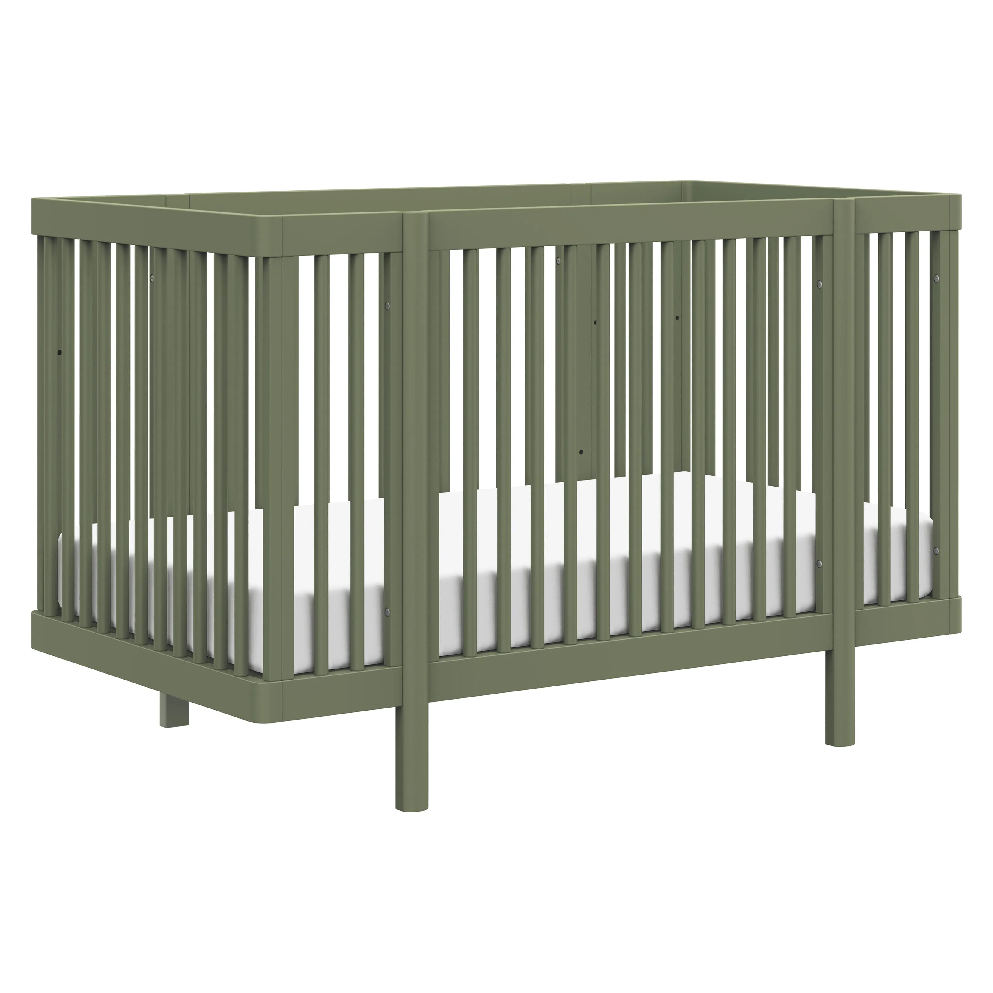 Pogo 8-in-1 Convertible Crib with All-Stages Conversion Kits | Olive
