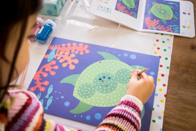 Pointillism Painting with Sticks  by Djeco