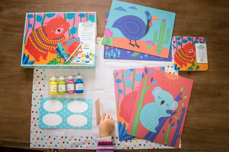 Pointillism Painting with Sticks  by Djeco