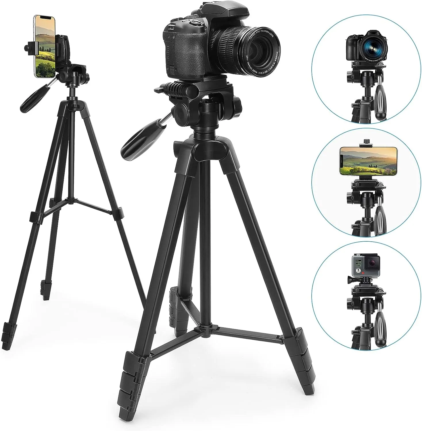 Professional Portable Aluminum Camera Tripod Pan Head T3180