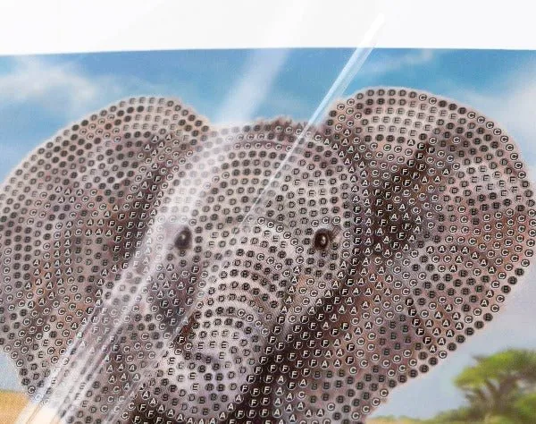 "Baby Elephant" Crystal Art Card 18x18cm