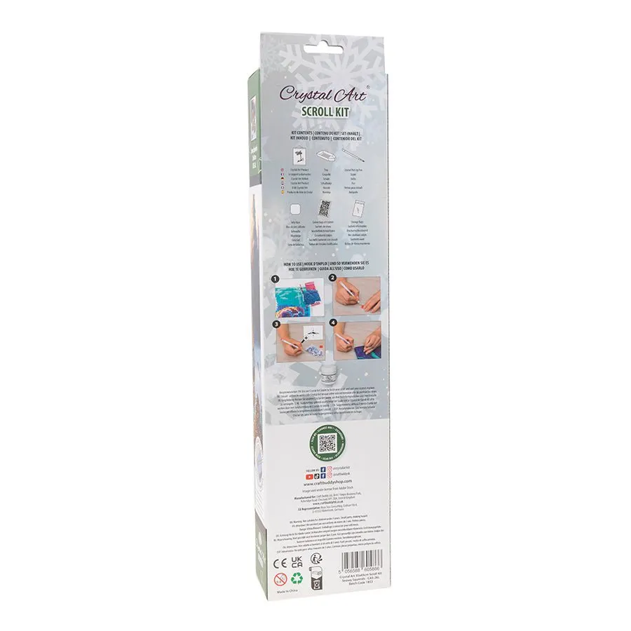 "Snowy Squirrels" Crystal Art Scroll Kit