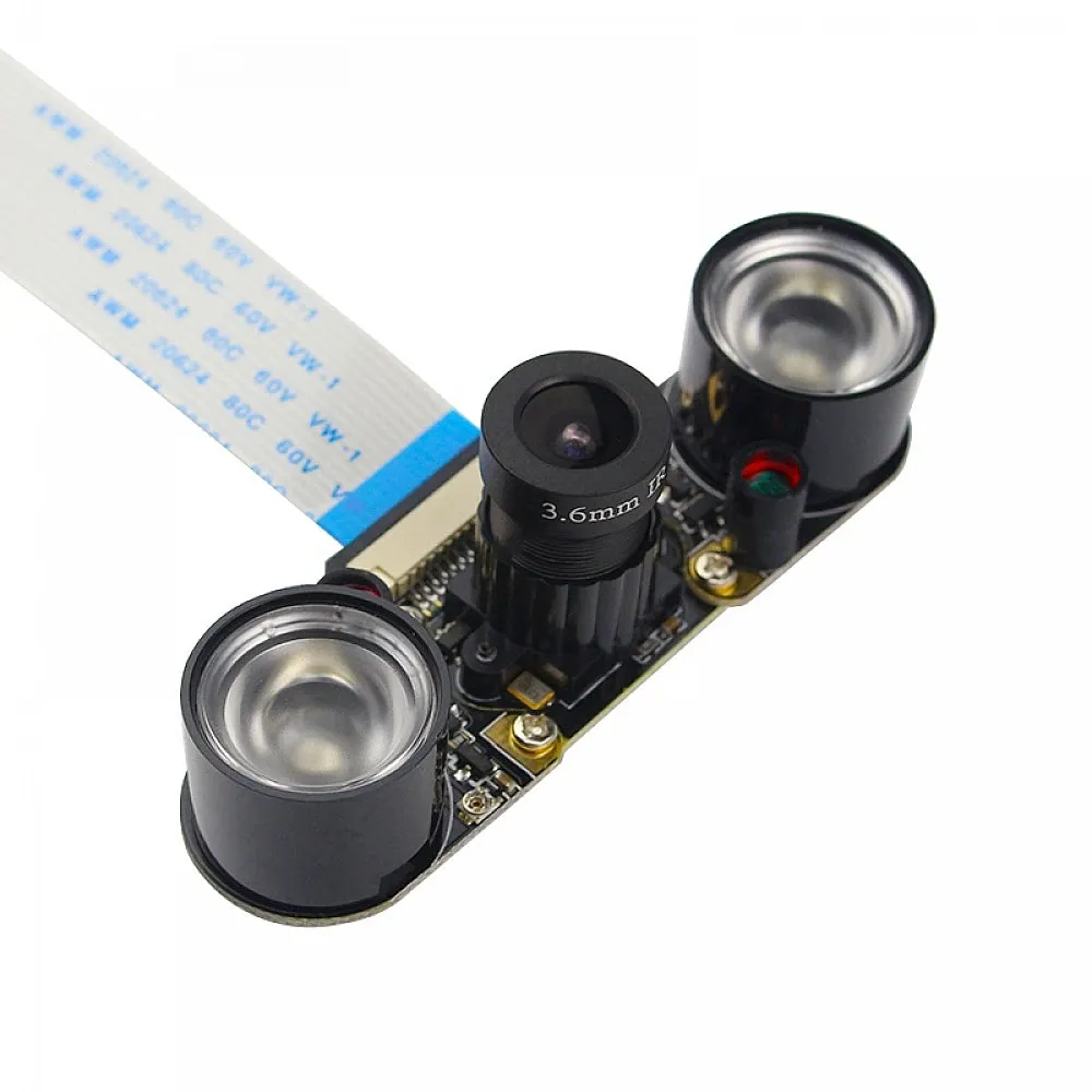 Raspberry pi 4B/3B /Zero/WH Infrared Focus Adjustable Night Vision Camera with Bracket and Screwdriver
