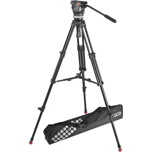 Sachtler 1001 Ace M Fluid Head with 2-Stage Aluminum Tripod & Mid-Level Spreader