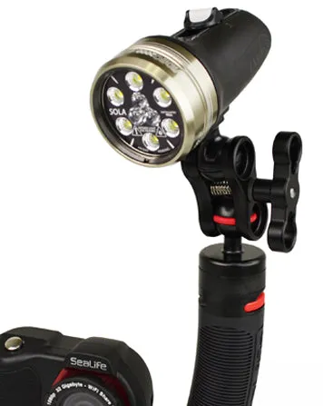 SeaLife Ball Joint Adapter for Flex-Connect, Connects any Brand of Underwater Light that Uses a Standard 1”/25mm Ball Joint Mounting System