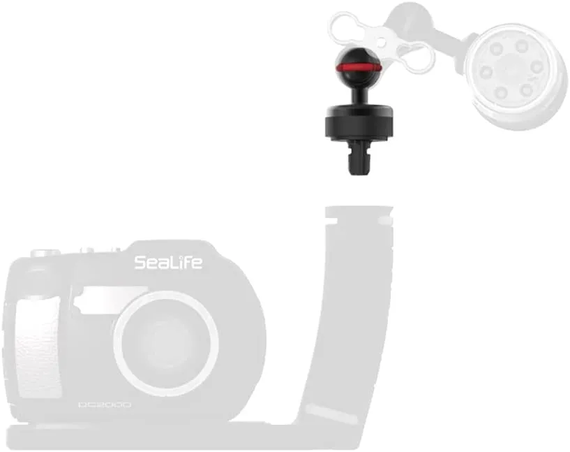 SeaLife Ball Joint Adapter for Flex-Connect, Connects any Brand of Underwater Light that Uses a Standard 1”/25mm Ball Joint Mounting System