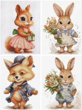 Set of 4 Kits - Cute Animals Collection