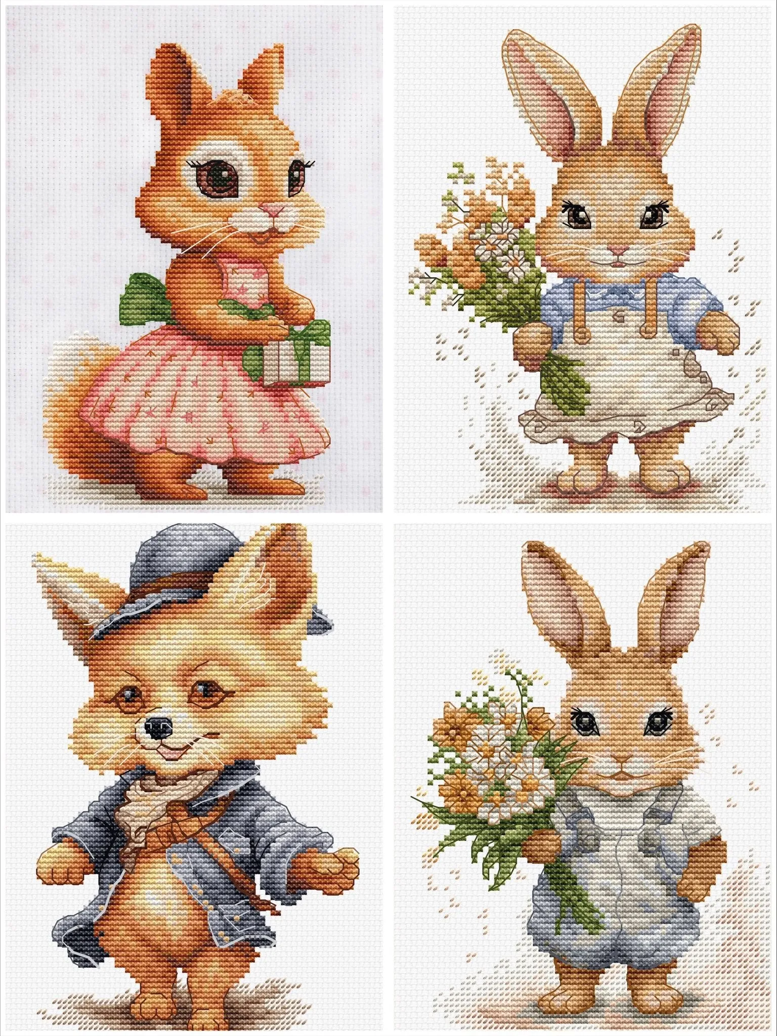 Set of 4 Kits - Cute Animals Collection
