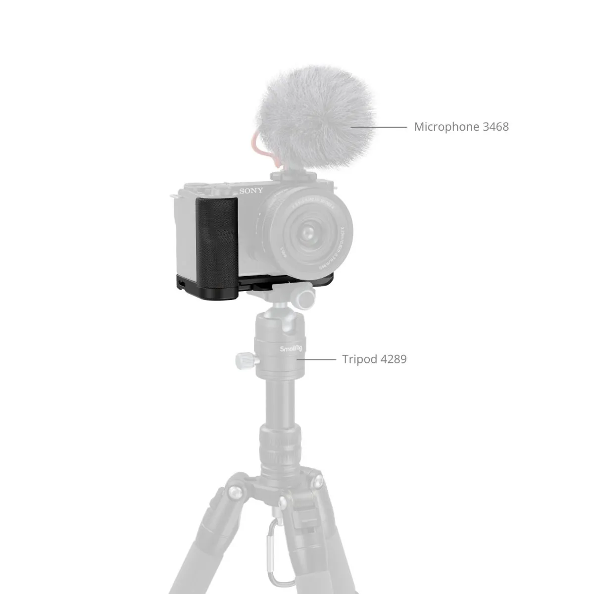 SmallRig L-Shape Mount Plate with Silicone Handle for Sony ZV-E10 II 4778
