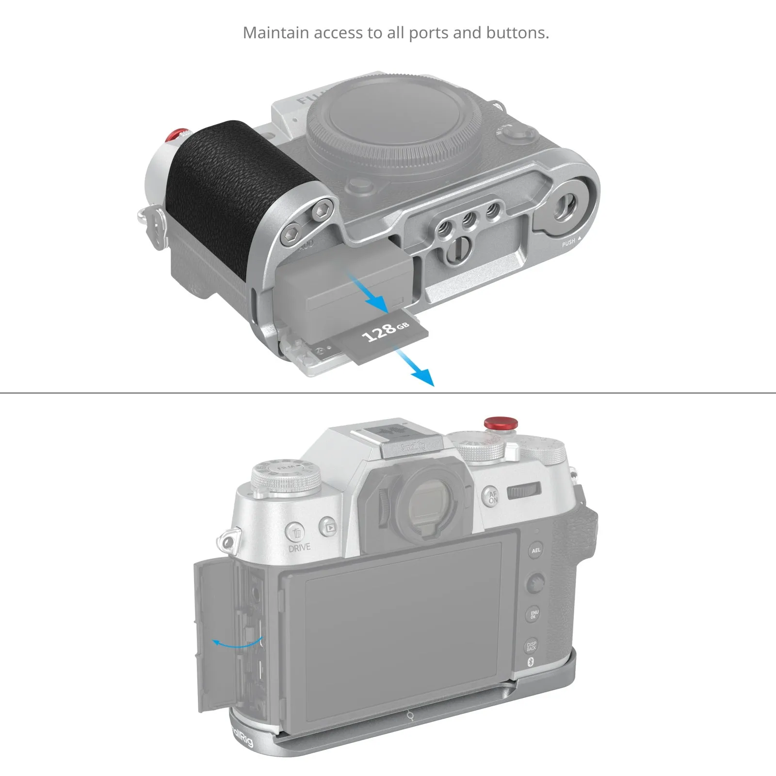 SmallRig Silicone L-Shape Grip for FUJIFILM X-T50 (Sliver) 4713