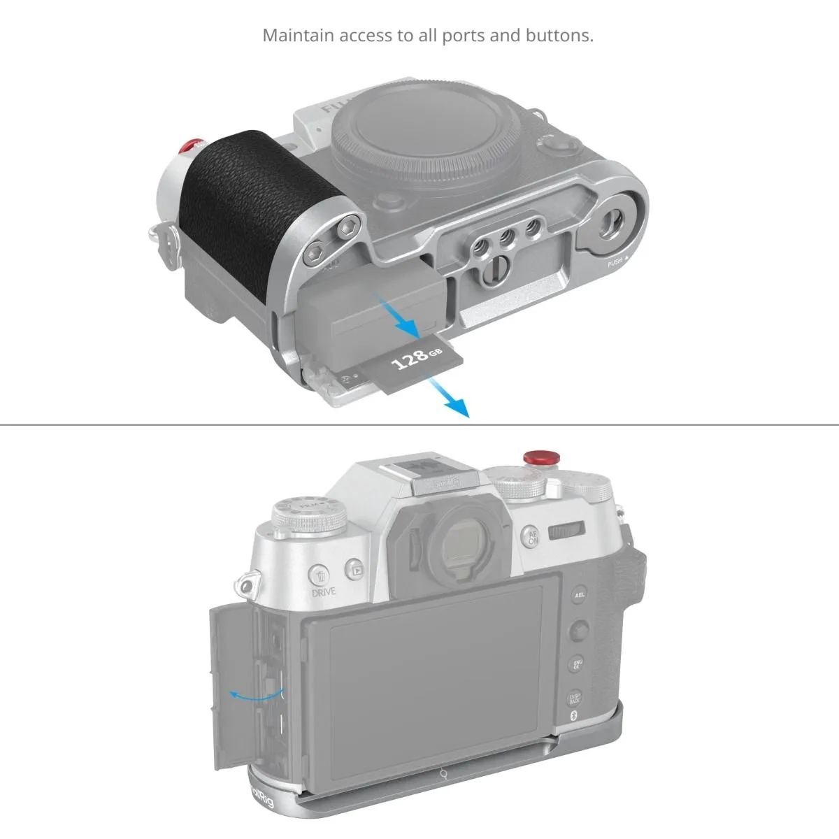 SmallRig Silicone L-Shape Handle for X-T50 (Sliver) 4713