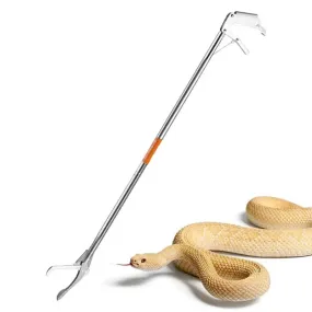 Snake Catch Tool Folding Snakes Catcher Tongs Stainless Steel Wide Jaw Reptile Grabber Stick Tool Thick Catching Snakes Tools