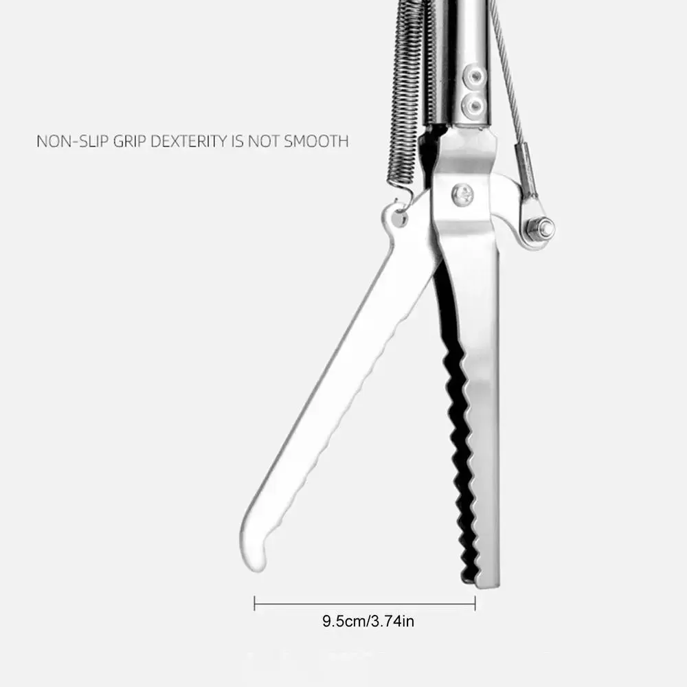 Snake Catch Tool Folding Snakes Catcher Tongs Stainless Steel Wide Jaw Reptile Grabber Stick Tool Thick Catching Snakes Tools
