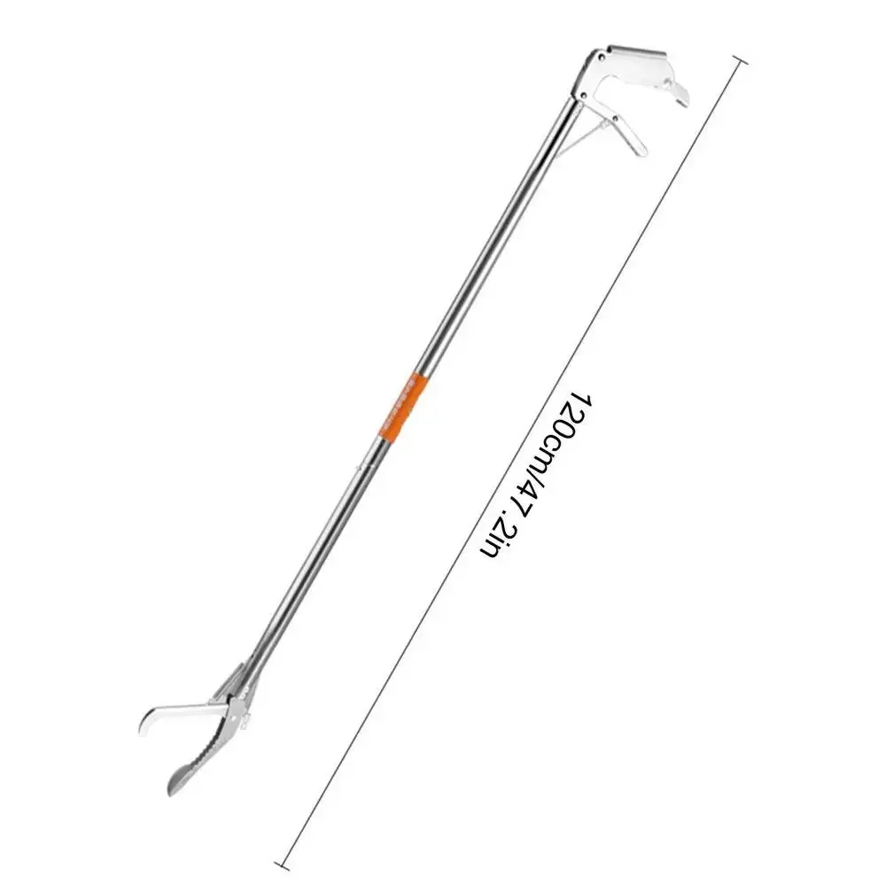 Snake Catch Tool Folding Snakes Catcher Tongs Stainless Steel Wide Jaw Reptile Grabber Stick Tool Thick Catching Snakes Tools