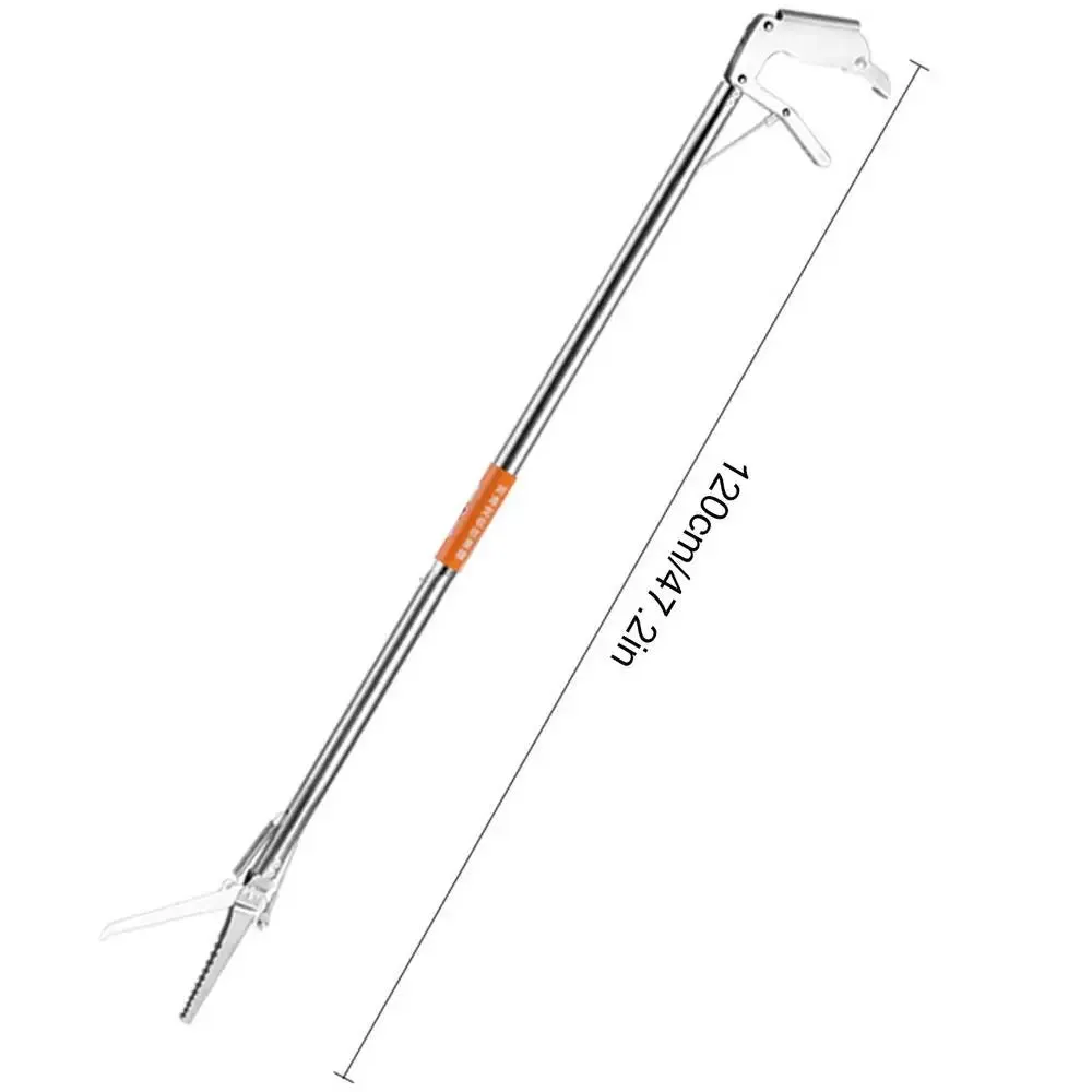 Snake Catch Tool Folding Snakes Catcher Tongs Stainless Steel Wide Jaw Reptile Grabber Stick Tool Thick Catching Snakes Tools