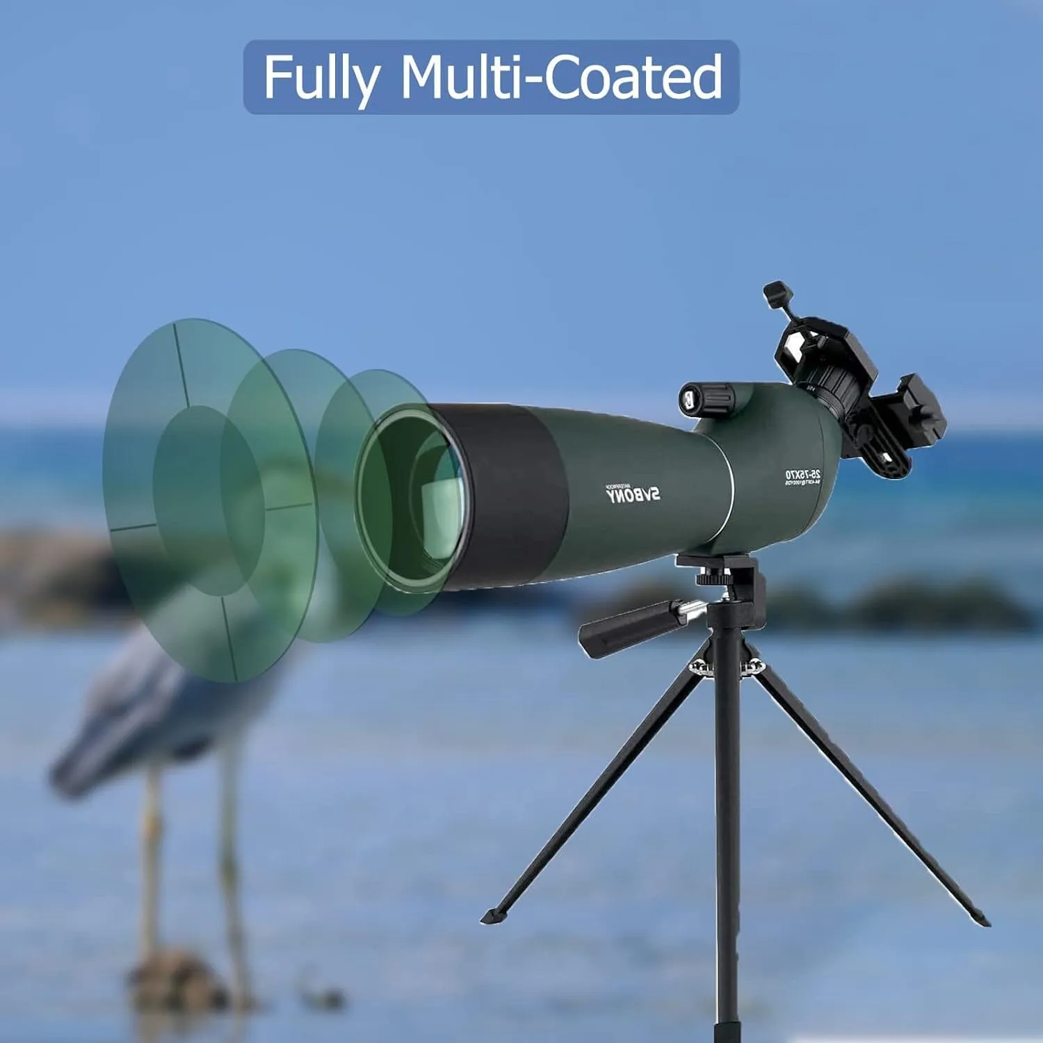 SVBONY SV28 25-75x70 Spotting Scopes with Tripod (Refurbished)
