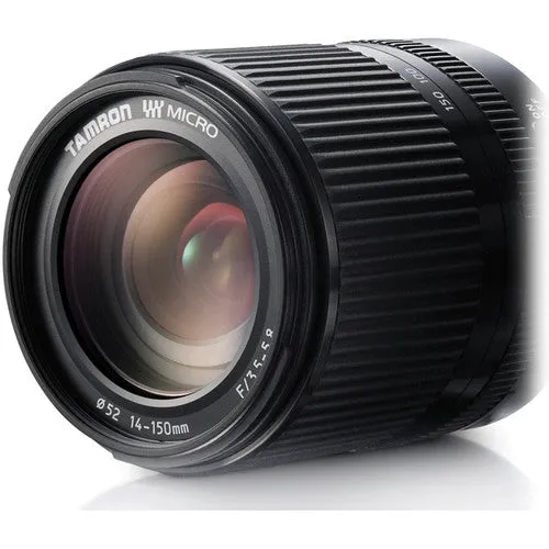 Tamron 14-150mm f/3.5-5.8 Di-III Lens w- hood BLACK for Micro Four Thirds