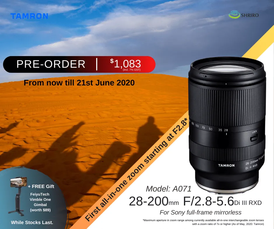 Tamron 28-200mm f/2.8-5.6 Di III RXD for Sony E-Mount