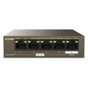 Tenda TEG1105PD 5-Port Network Switch Gigabit Power Delivery With 4-Port PoE 