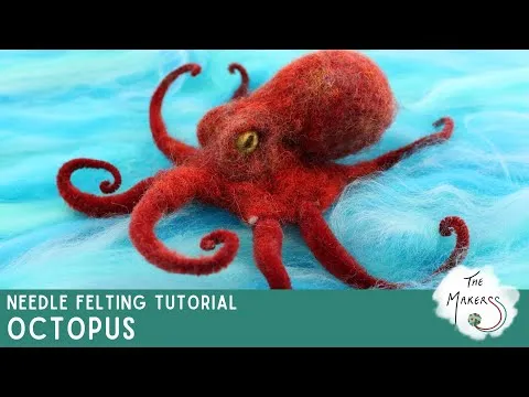 The Makerss - Small Octopus Needle Felt Kit