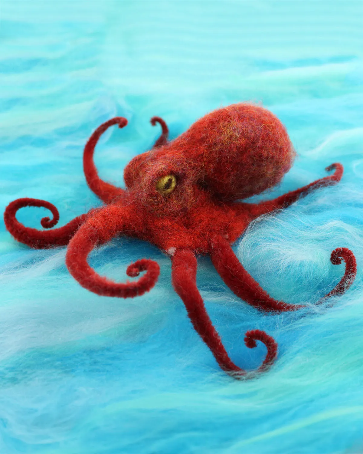 The Makerss - Small Octopus Needle Felt Kit
