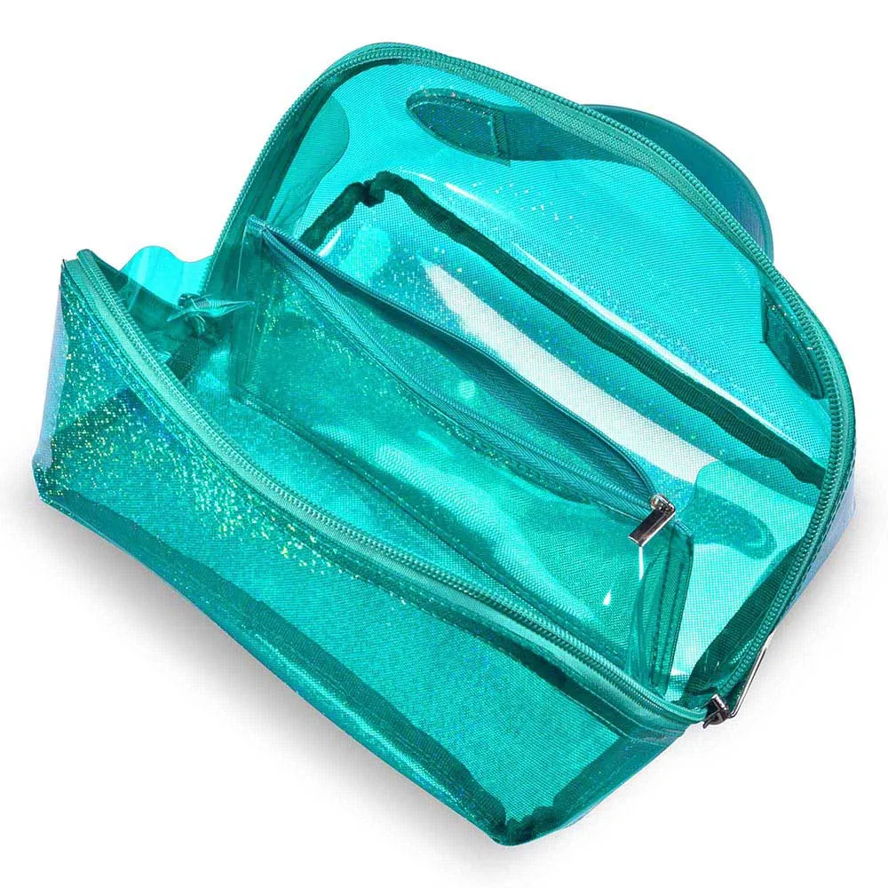 TheLAShop Waterproof Makeup Bag Organizer Glitter Brush Holder