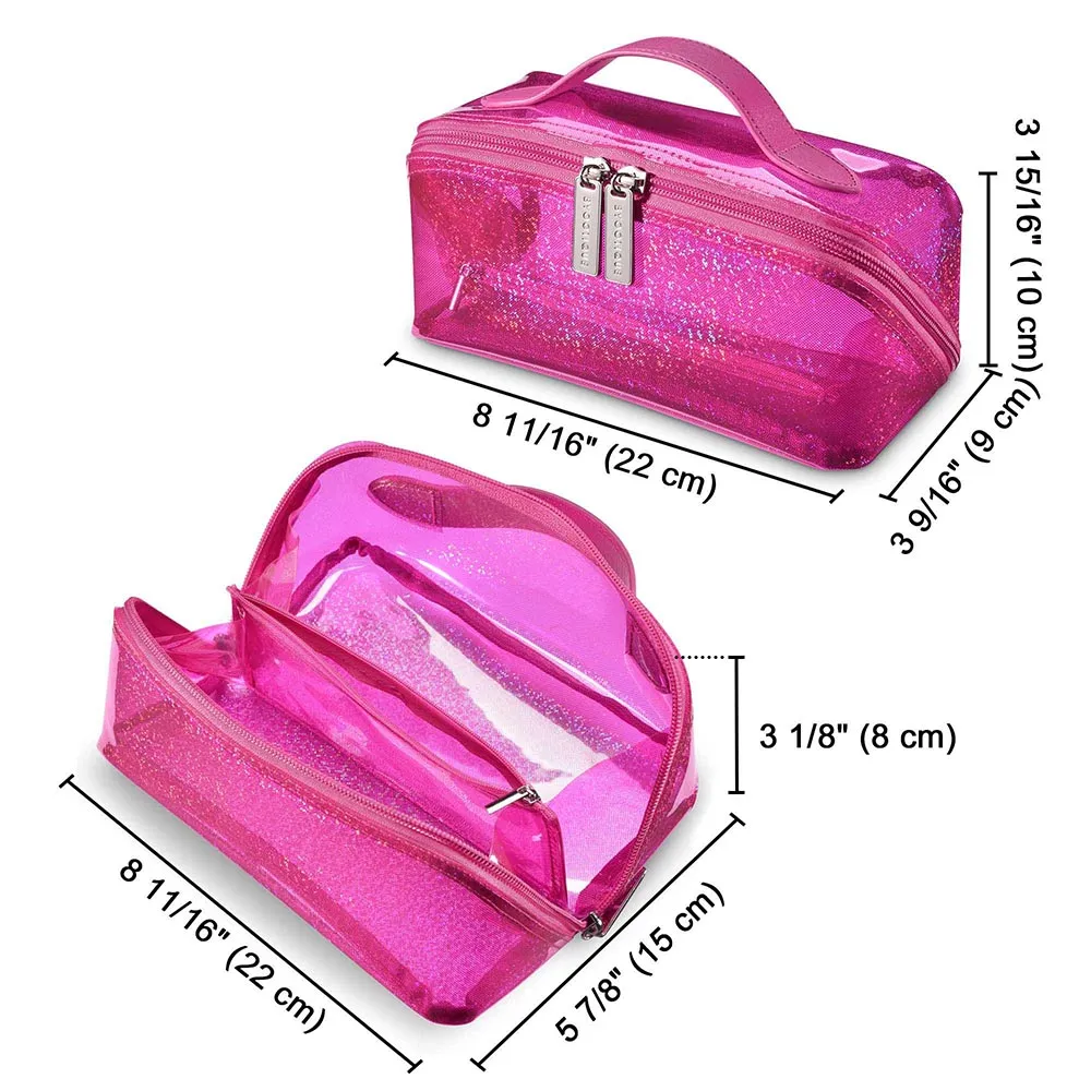 TheLAShop Waterproof Makeup Bag Organizer Glitter Brush Holder