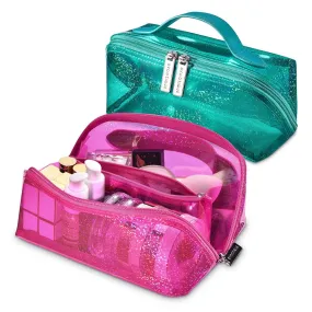 TheLAShop Waterproof Makeup Bag Organizer Glitter Brush Holder
