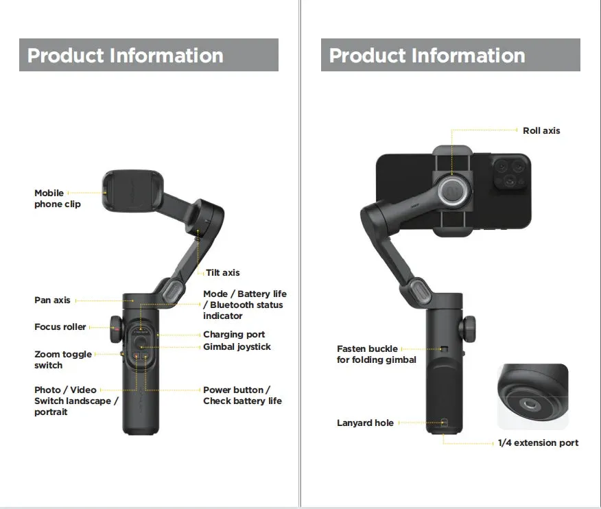 Tp-C 3-Axis Handheld Gimbal – Smooth, Professional Smartphone Stabilization
