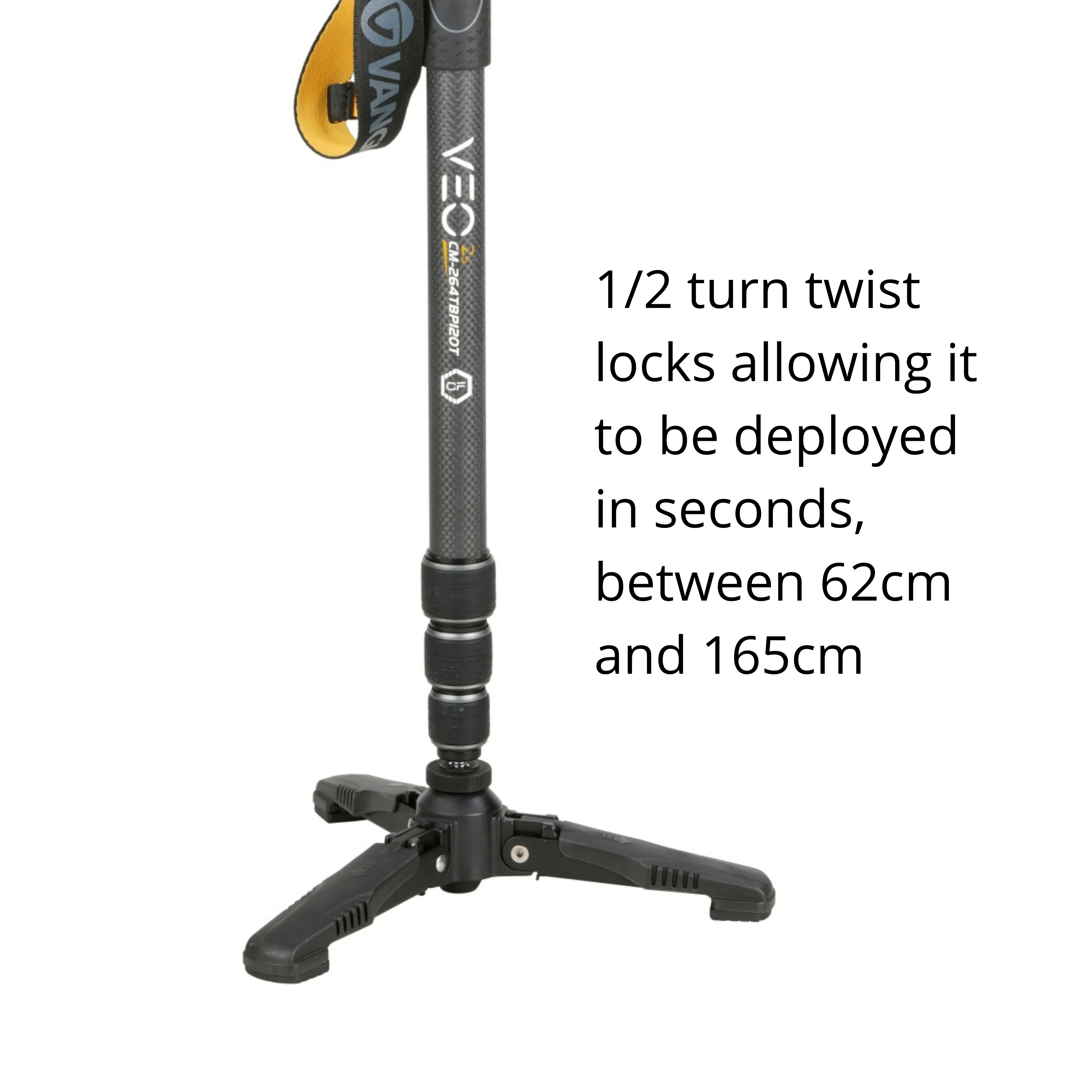 VEO 2S CM-264TBP120T 26mm Carbon Monopod with Ball Head