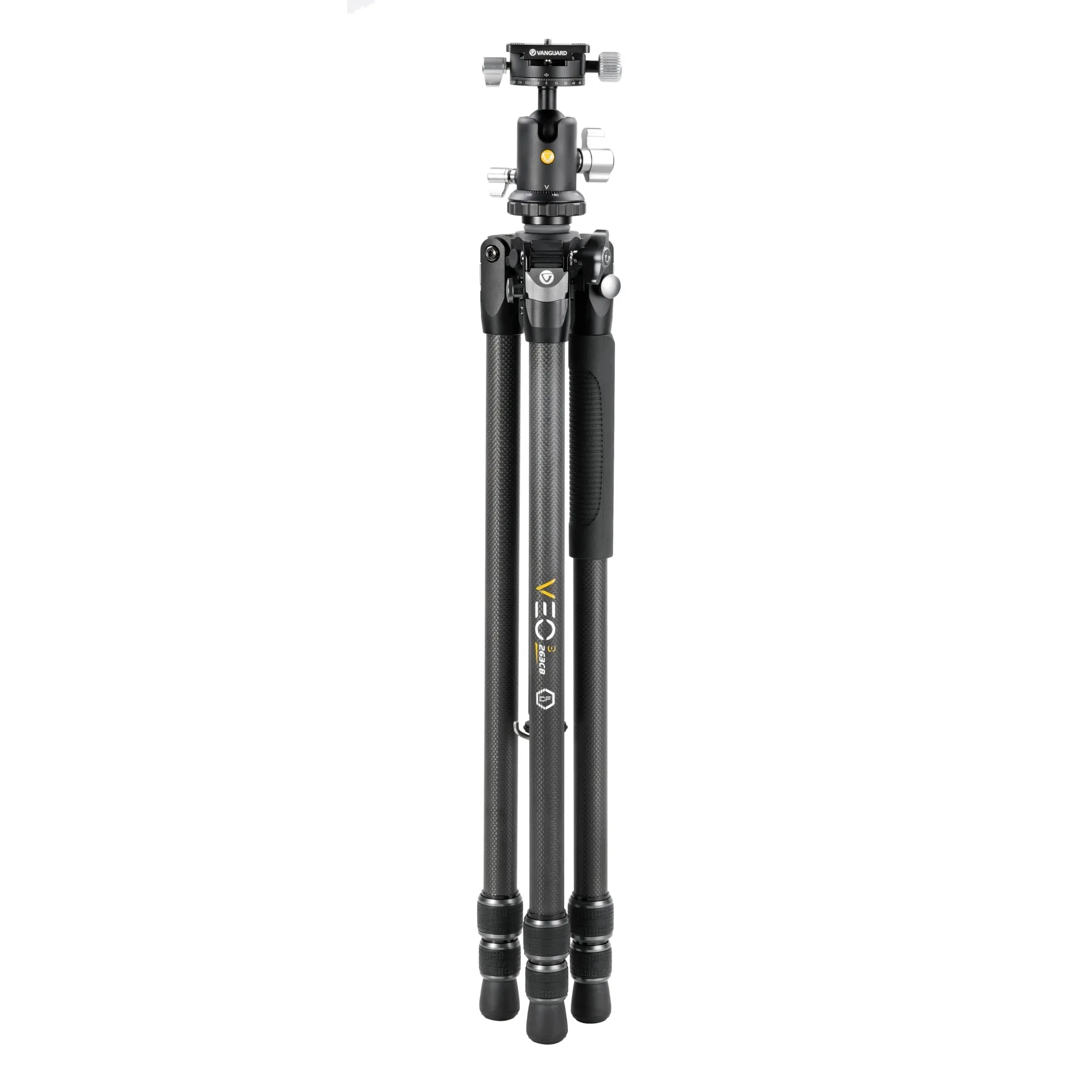 VEO 3 263CB Traditional Carbon Tripod with dual axis ball head - 15kg capacity