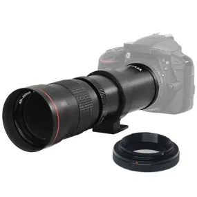 Vivitar 420-800mm f/8.3 Telephoto Zoom Lens   T-Mount for Nikon D5500 D3300 D3200 D5300 D3400 D7200 D750 D3500 D7500 D500 D600 D610 D700 D800 D810 D850 D3100 D5100 D5200 D5600 D7000 D7099