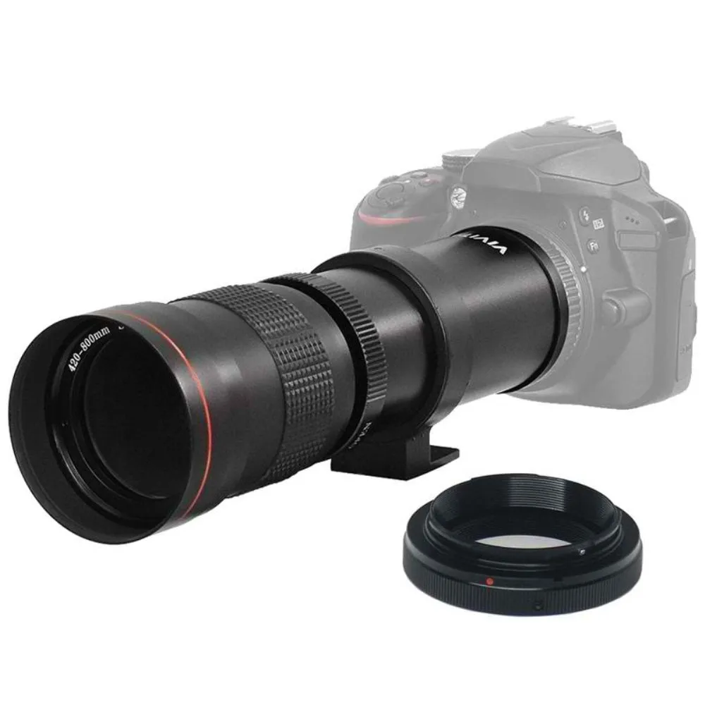 Vivitar 420-800mm f/8.3 Telephoto Zoom Lens   T-Mount for Nikon D5500 D3300 D3200 D5300 D3400 D7200 D750 D3500 D7500 D500 D600 D610 D700 D800 D810 D850 D3100 D5100 D5200 D5600 D7000 D7099