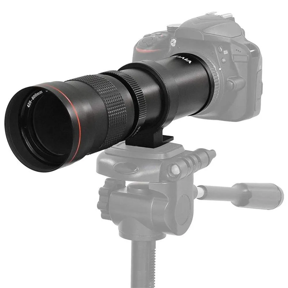 Vivitar 420-800mm f/8.3 Telephoto Zoom Lens (T Mount) with Filter   Kit for Nikon DSLR Cameras