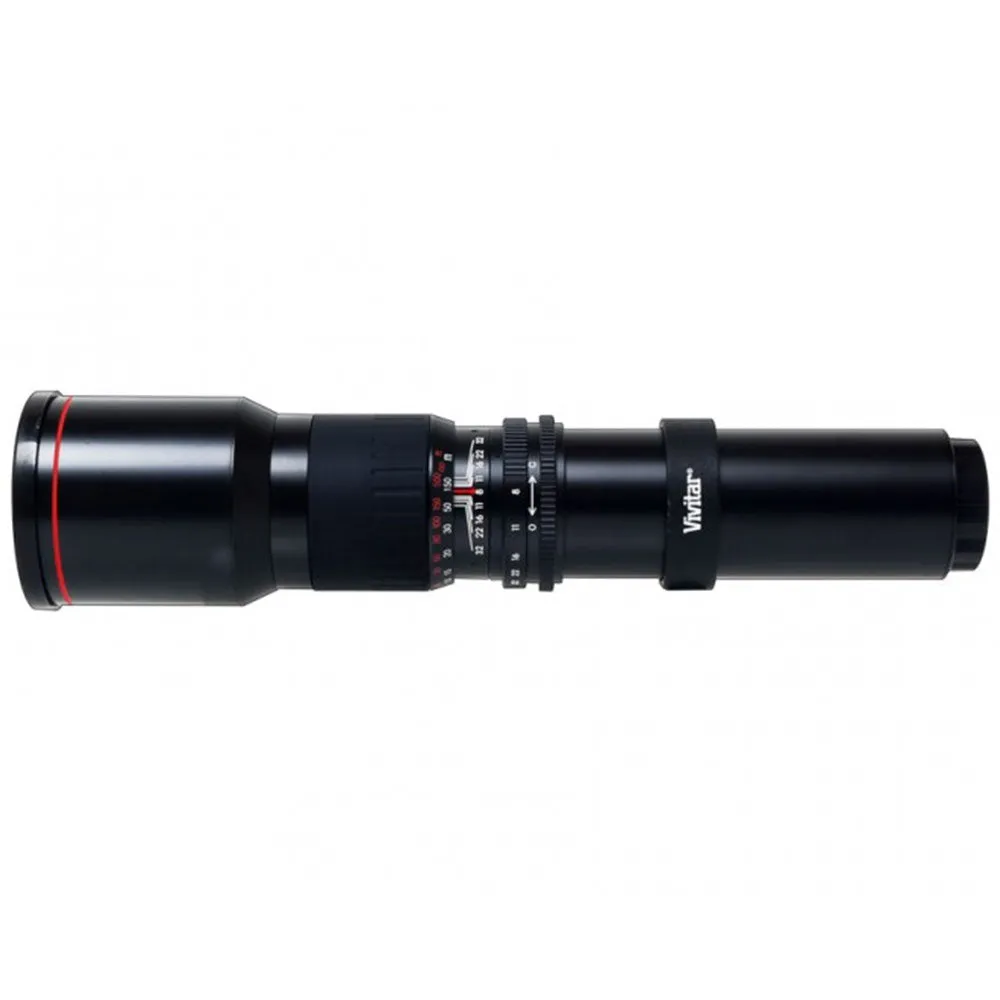 Vivitar 500mm/1000mm f/8 Telephoto Lens for Nikon D5100, D5200, D5300 and D7100