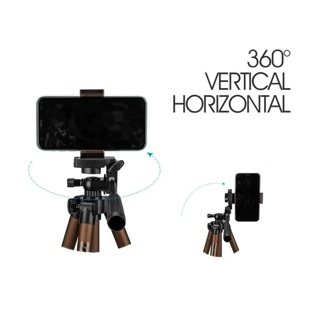 WEIFENG WT-3130 Camera Tripod with Quick Release Plate, 360° Pan & 90° Tilt, 130cm Max. Height, 2.5kg Max. Load Capacity for Smartphone, DSLR, SLR, Mirrorless, Compact, Action Camera
