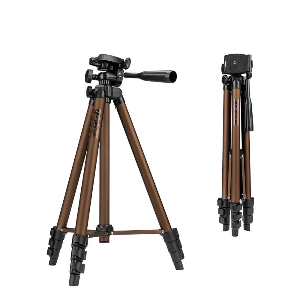 WEIFENG WT-3130 Camera Tripod with Quick Release Plate, 360° Pan & 90° Tilt, 130cm Max. Height, 2.5kg Max. Load Capacity for Smartphone, DSLR, SLR, Mirrorless, Compact, Action Camera