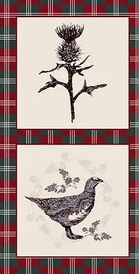 Wine Highland Scottish Tartan 100% Cotton craft and quilting Fabric 45" M677