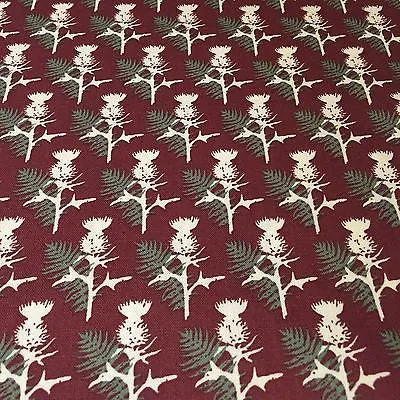 Wine Highland Scottish Tartan 100% Cotton craft and quilting Fabric 45" M677
