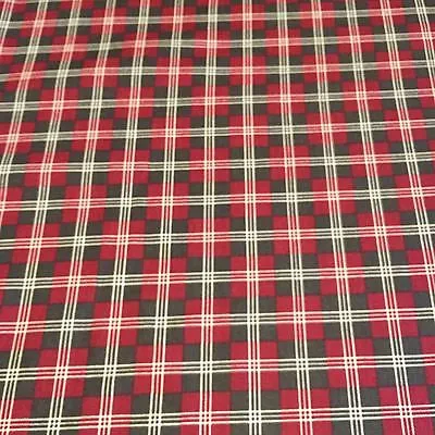 Wine Highland Scottish Tartan 100% Cotton craft and quilting Fabric 45" M677